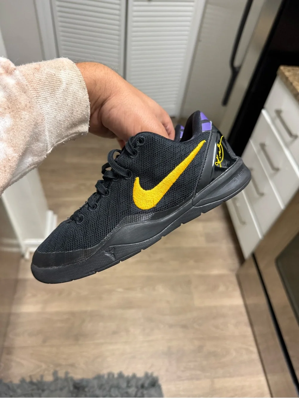 Nike Kobe 8 Protro Lakers Away Basketball FN0267-002 Preschool PS Size 2Y Used